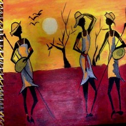 Tribal, African Paintings